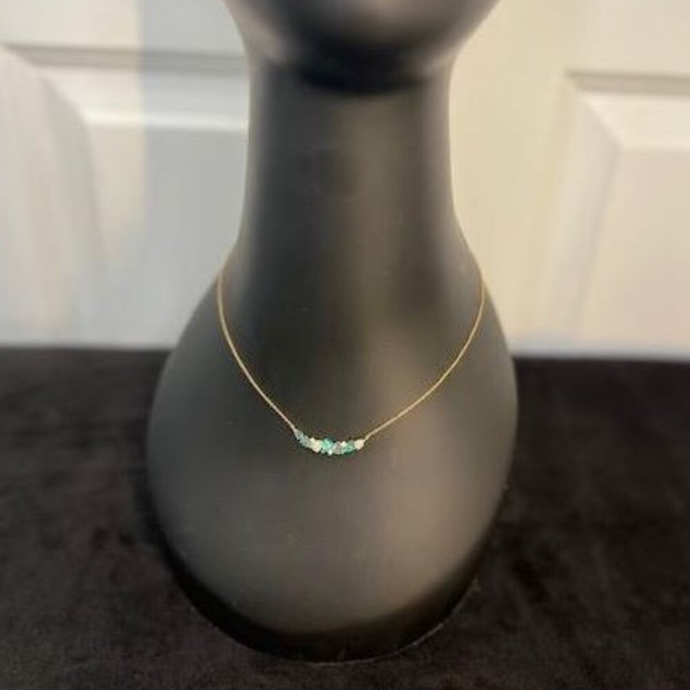 Anthropologie Stone Arch Necklace in Marine Motif - 14" L with 2" extender